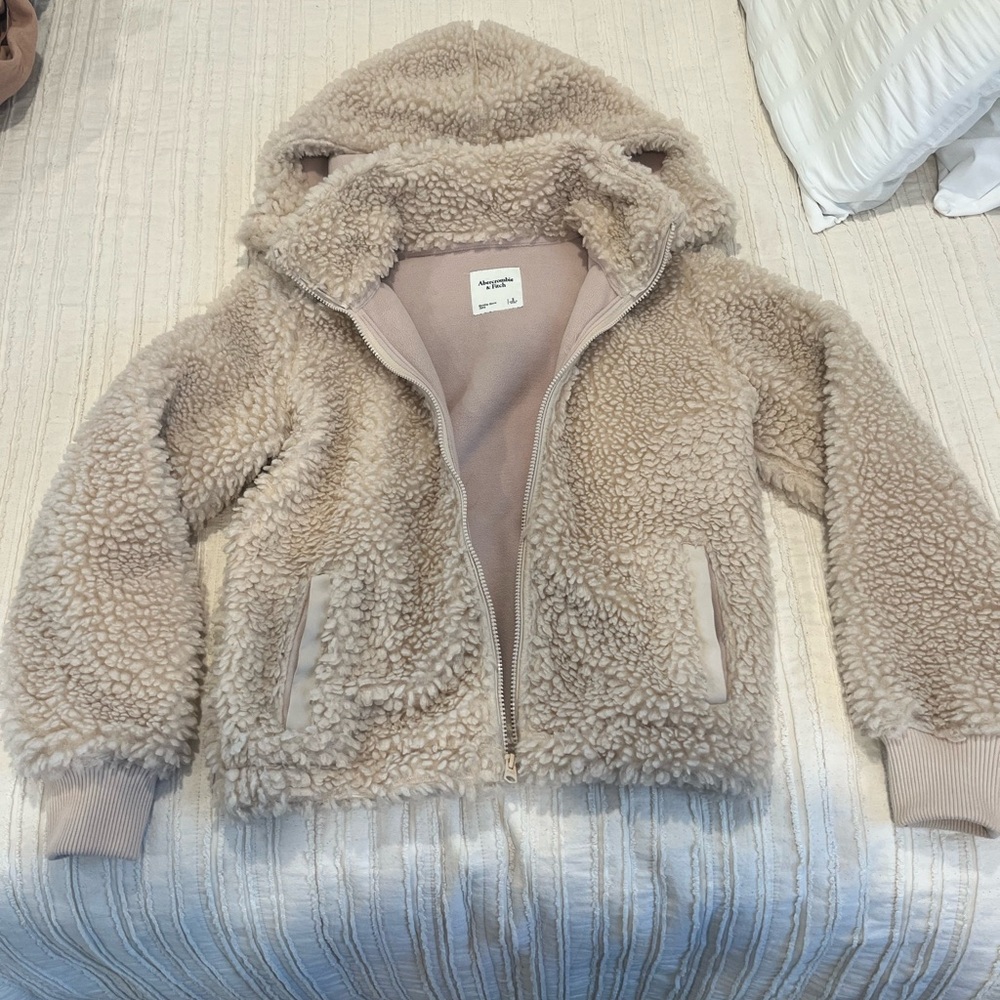 Abercrombie & Fitch Beige Teddy Jacket